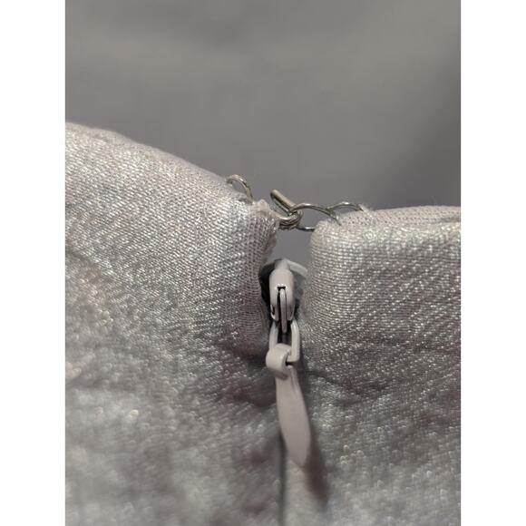 Davids Bridal Silver Ruffled Beaded Formal Mini Dress Prom Homecoming Size 12 - Picture 8 of 11